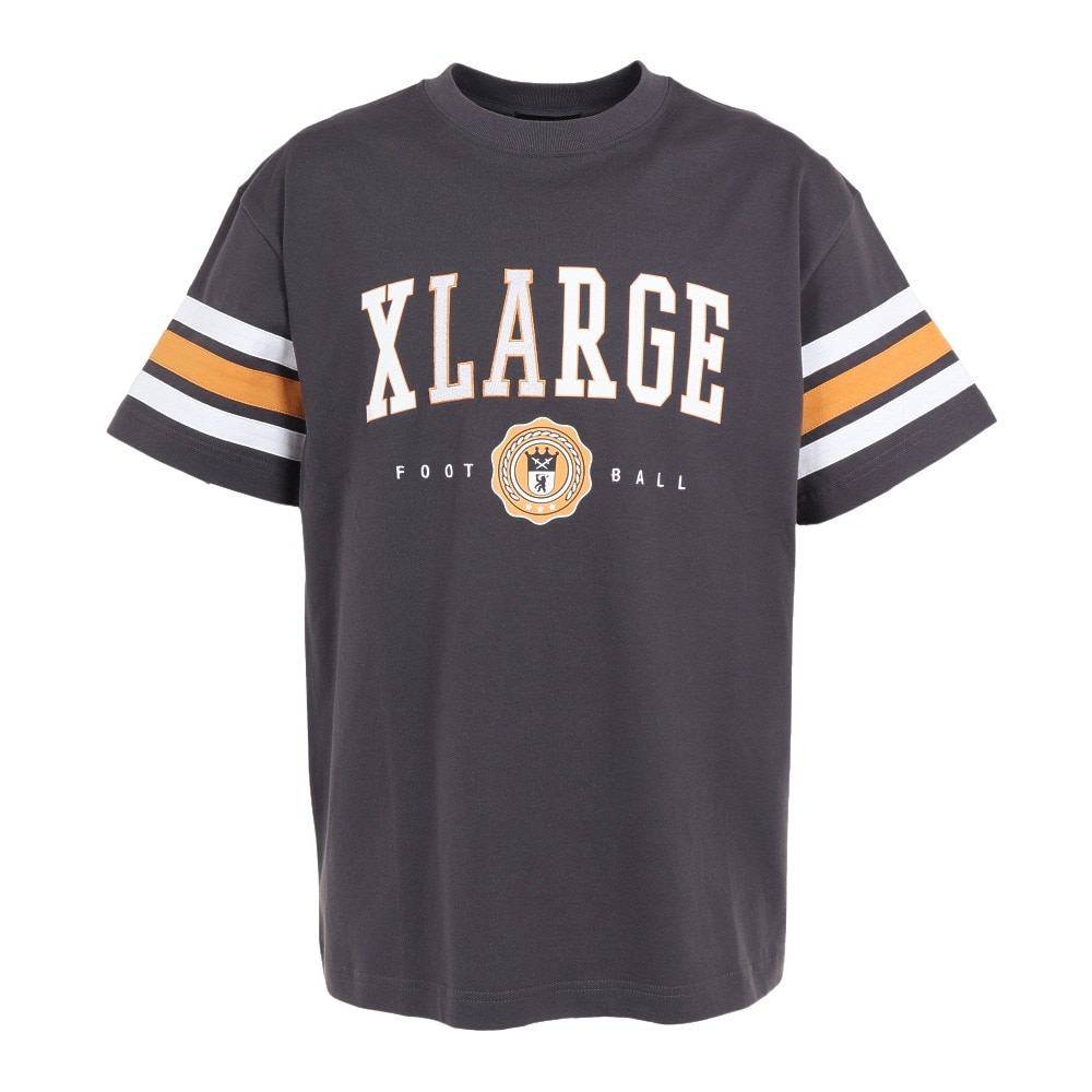 エクストララージ（XLARGE）（メンズ）XL FOOTBALL 半袖Tシャツ 101231011013-CHARCOAL  スポーツ用品はスーパースポーツゼビオ