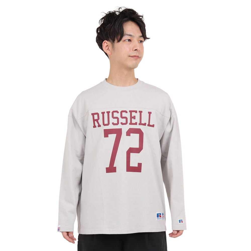 ラッセル（RUSSELL）（メンズ）COTTON USA 長袖Tシャツ RBM23ES0001 GRY