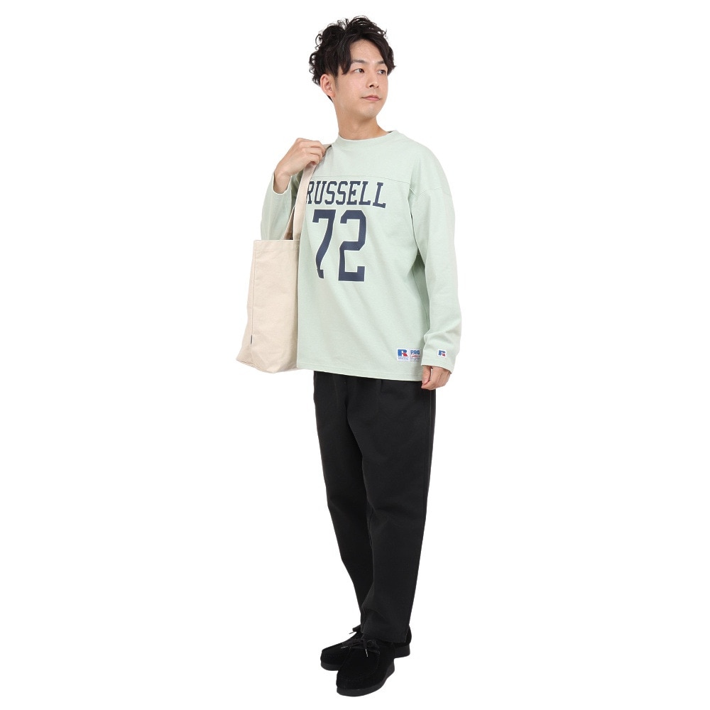 ラッセル（RUSSELL）（メンズ）COTTON USA 長袖Tシャツ RBM23ES0001 MINT
