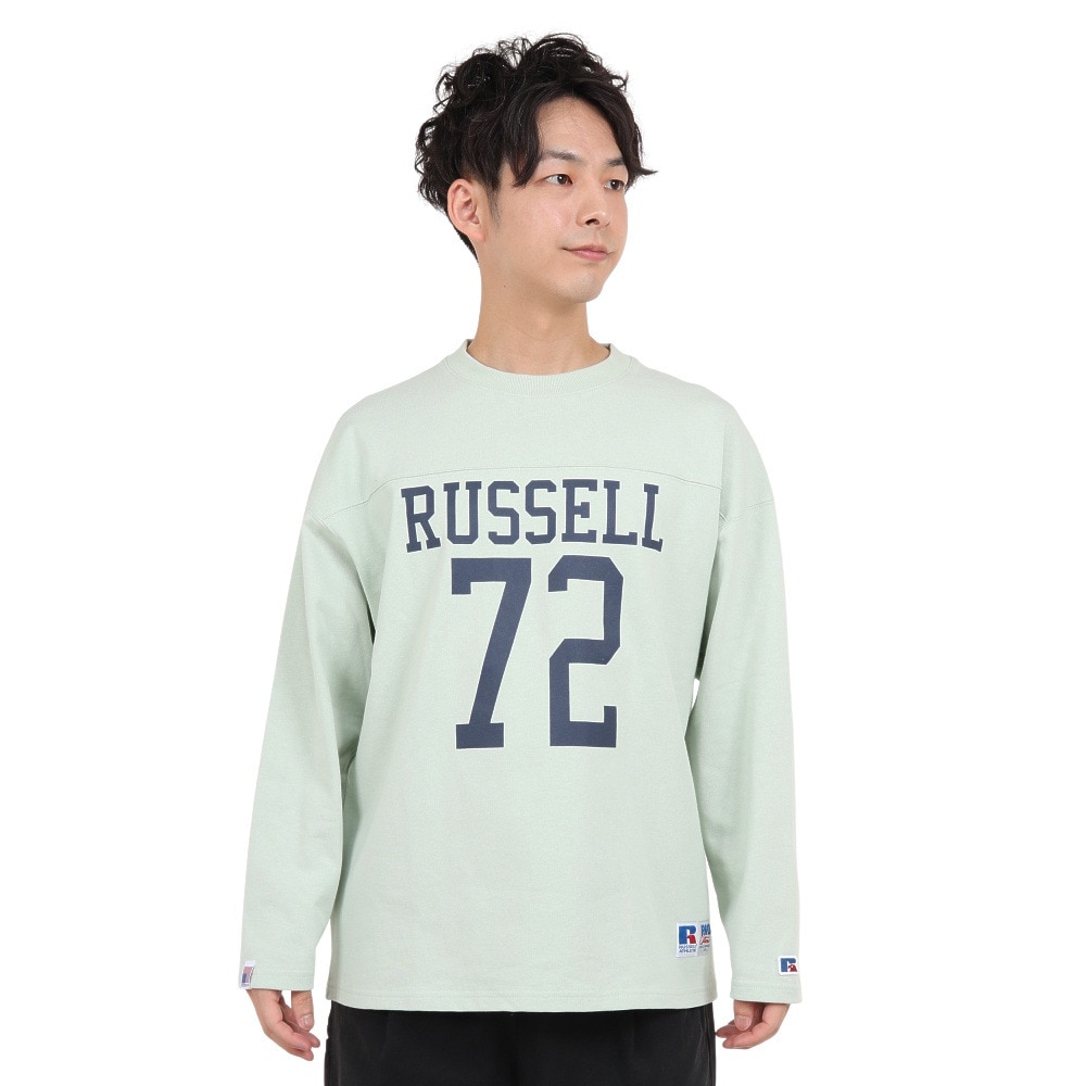 ラッセル（RUSSELL）（メンズ）COTTON USA 長袖Tシャツ RBM23ES0001 MINT