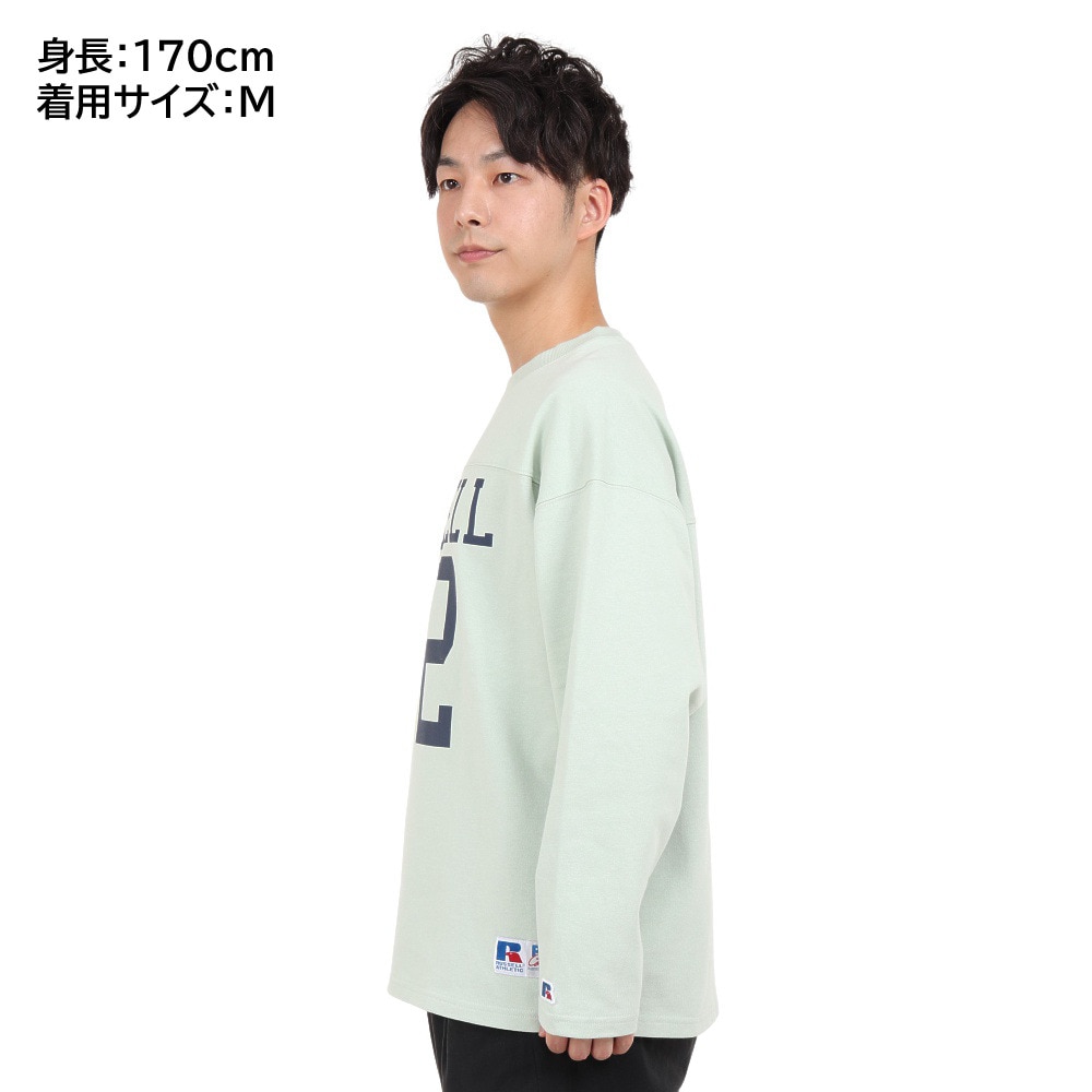 ラッセル（RUSSELL）（メンズ）COTTON USA 長袖Tシャツ RBM23ES0001 MINT