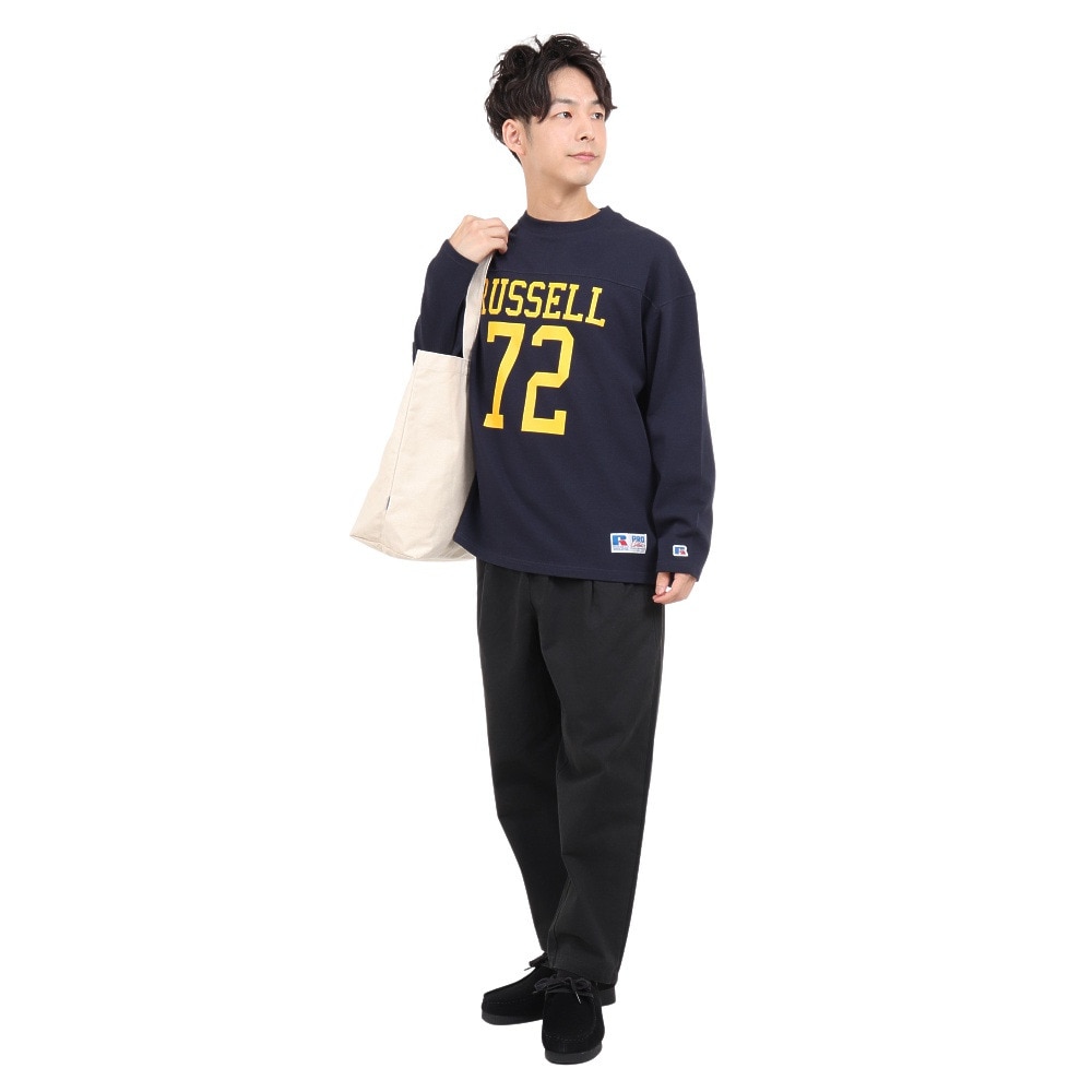 ラッセル（RUSSELL）（メンズ）COTTON USA 長袖Tシャツ RBM23ES0001 NVY