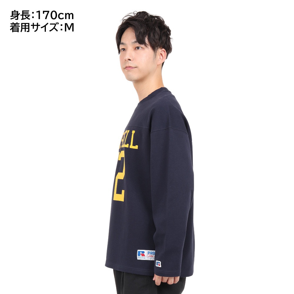 ラッセル（RUSSELL）（メンズ）COTTON USA 長袖Tシャツ RBM23ES0001 NVY