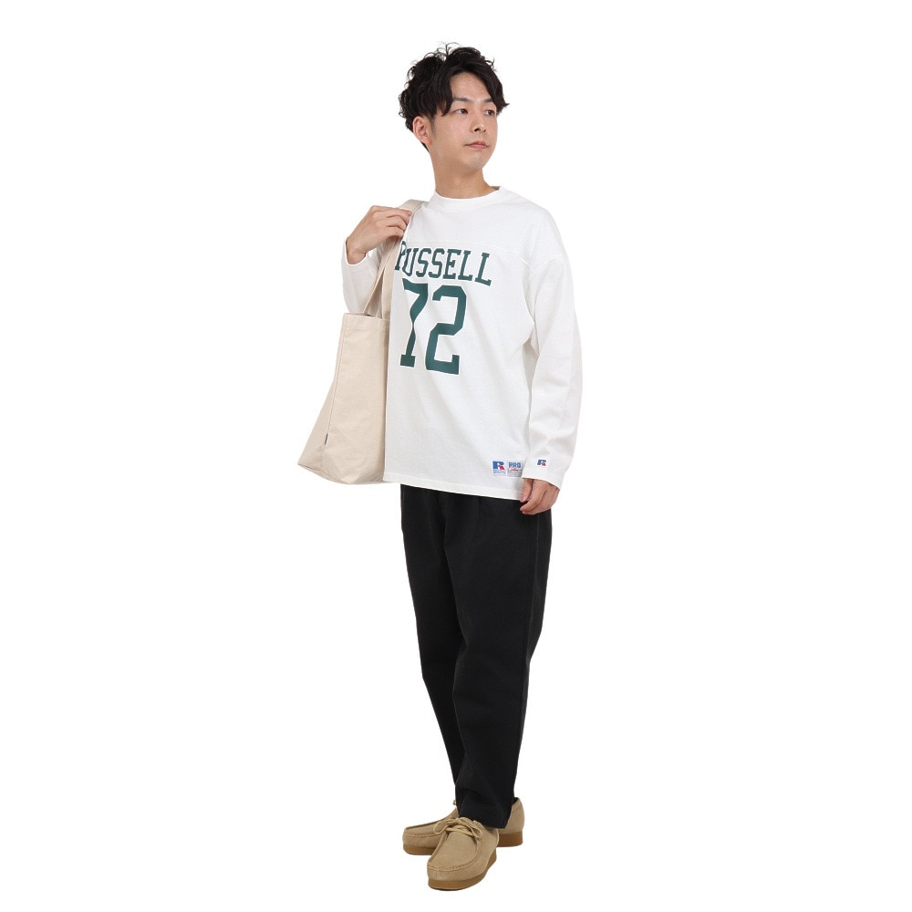 ラッセル（RUSSELL）（メンズ）COTTON USA 長袖Tシャツ RBM23ES0001 WHT
