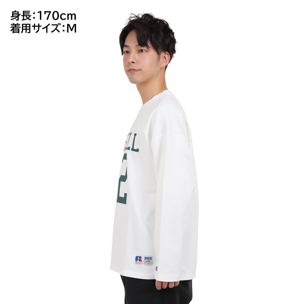 ラッセル（RUSSELL）（メンズ）COTTON USA 長袖Tシャツ RBM23ES0001 WHT