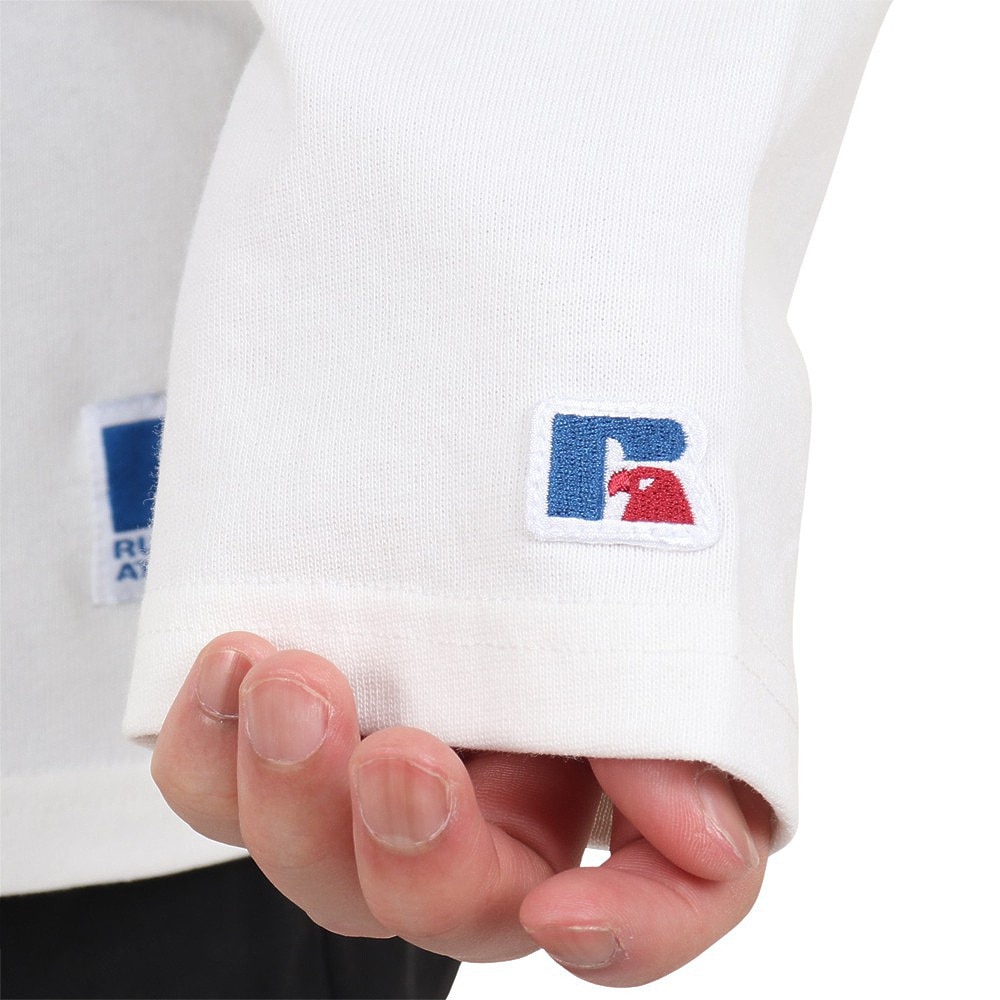 ラッセル（RUSSELL）（メンズ）COTTON USA 長袖Tシャツ RBM23ES0001 WHT