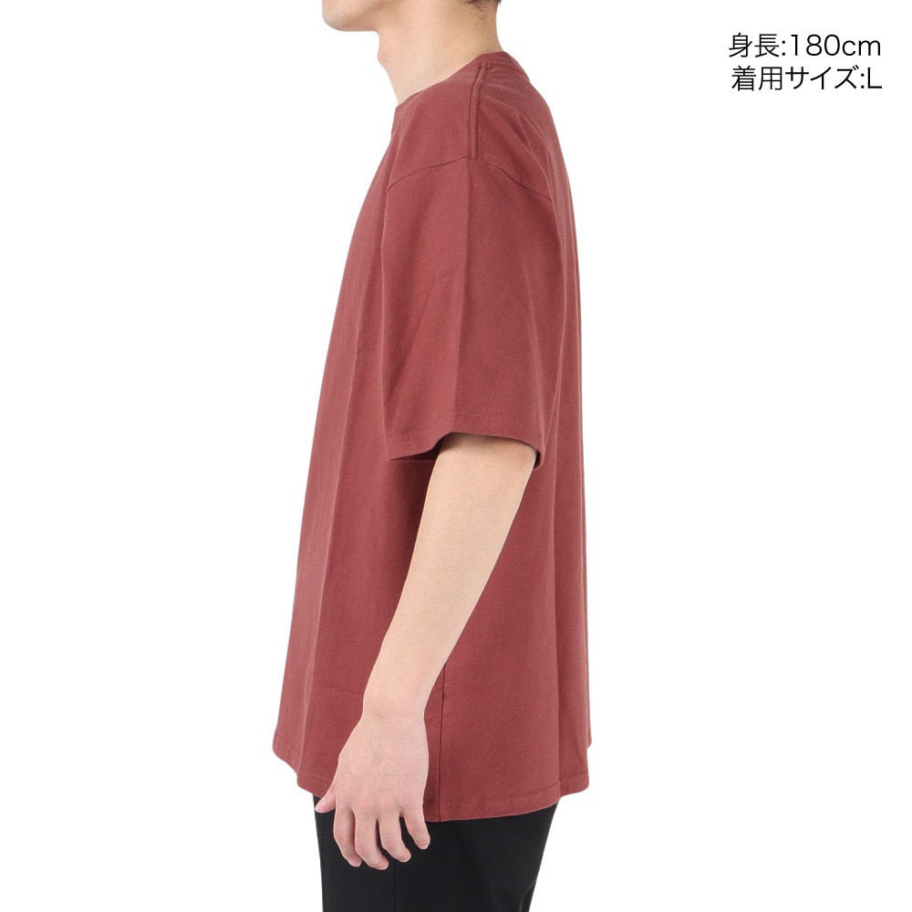 エスエーエス（S.A.S）（メンズ）半袖Tシャツ メンズ カレッジロゴ SAS2247200-39:WINE