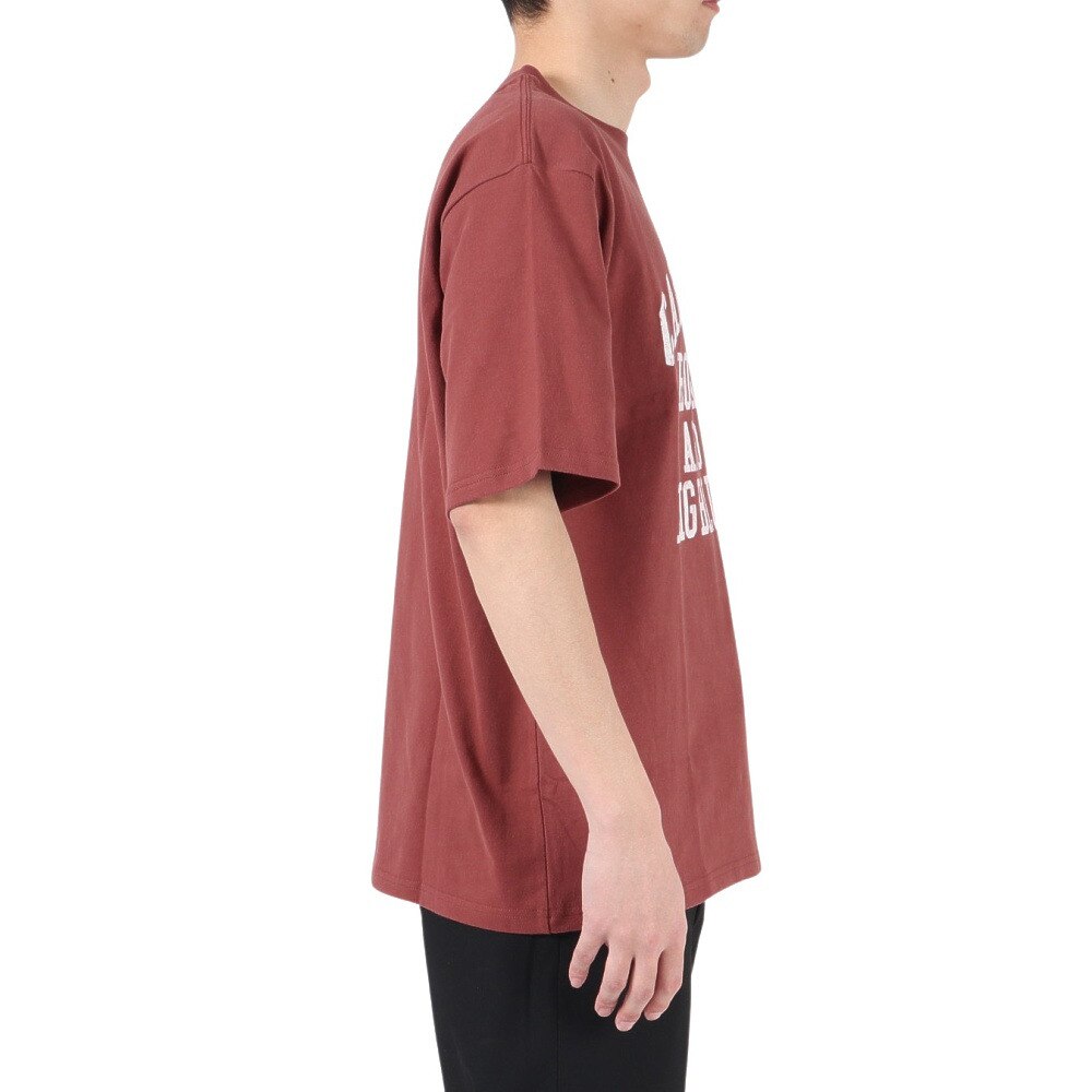 エスエーエス（S.A.S）（メンズ）半袖Tシャツ メンズ カレッジロゴ CA SAS2247202-39:WINE