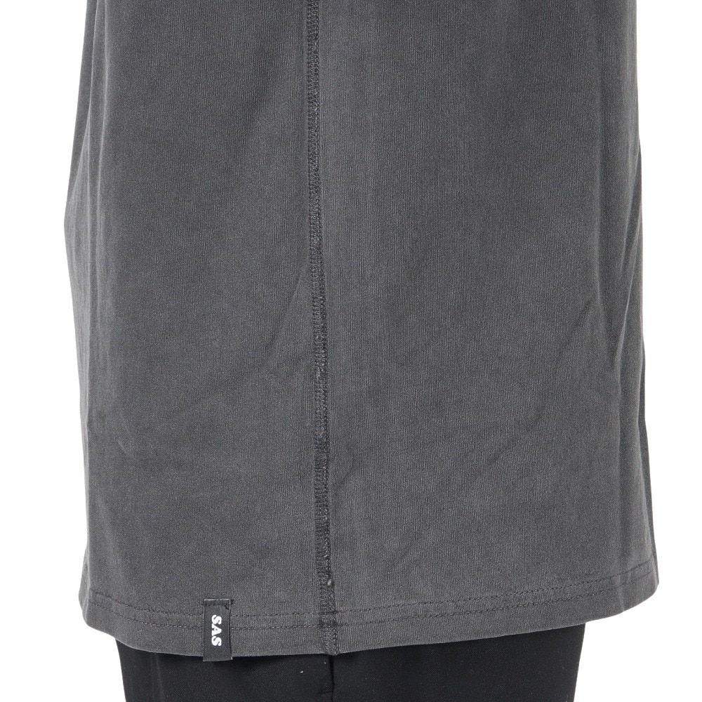エスエーエス（S.A.S）（メンズ）半袖Tシャツ メンズ フラットシーマピグメント SAS2247203-17:CHARCOAL