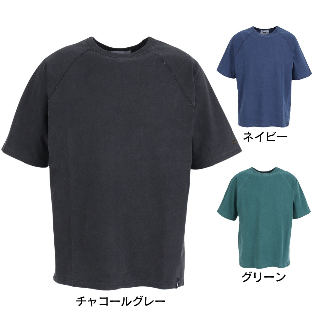 エスエーエス（S.A.S）（メンズ）半袖Tシャツ メンズ フラットシーマピグメント SAS2247203-17:CHARCOAL