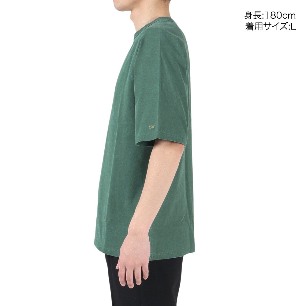 エスエーエス（S.A.S）（メンズ）半袖Tシャツ フラットシーマピグメント SAS2247203-65:GREEN