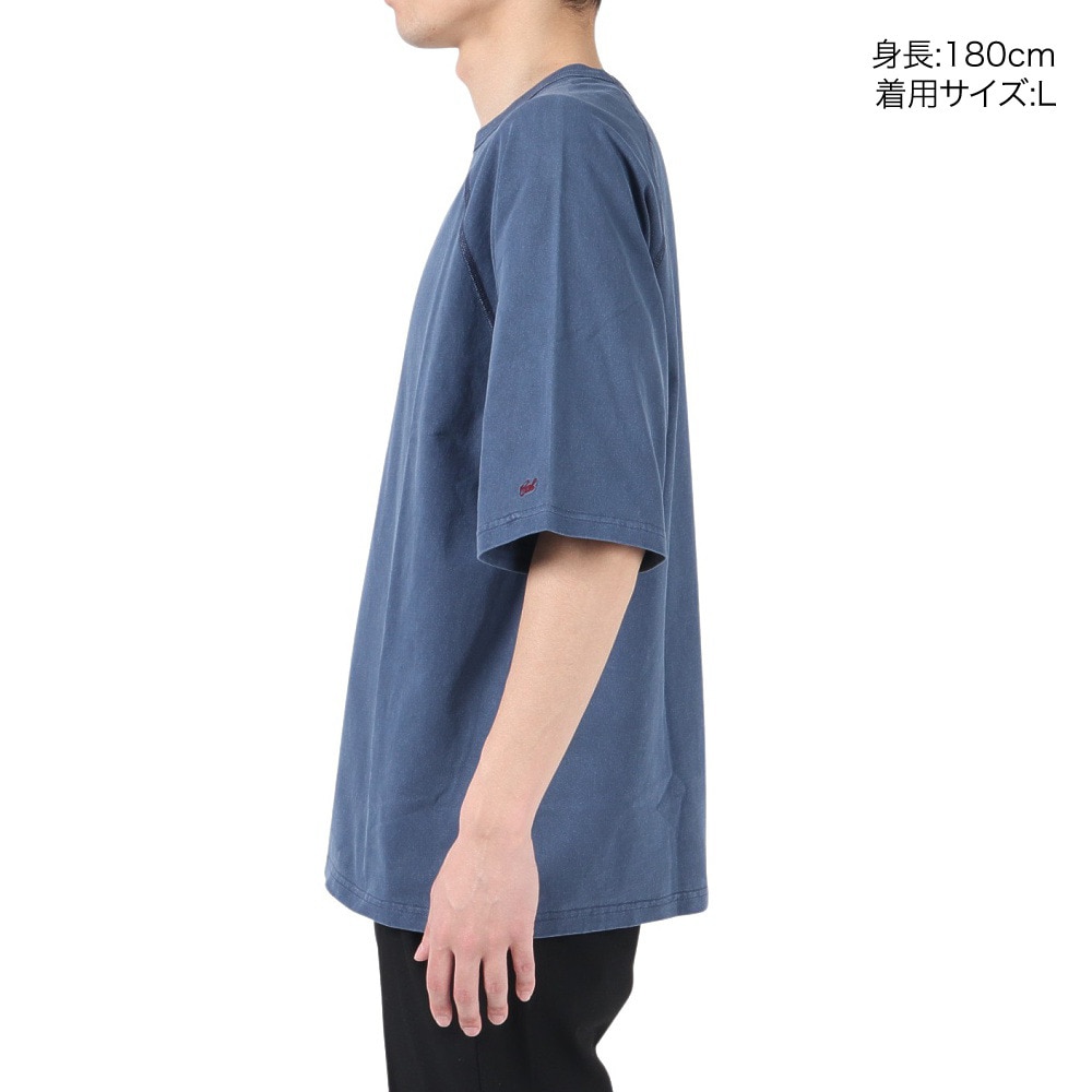 エスエーエス（S.A.S）（メンズ）半袖Tシャツ メンズ フラットシーマピグメント SAS2247203-79:NAVY