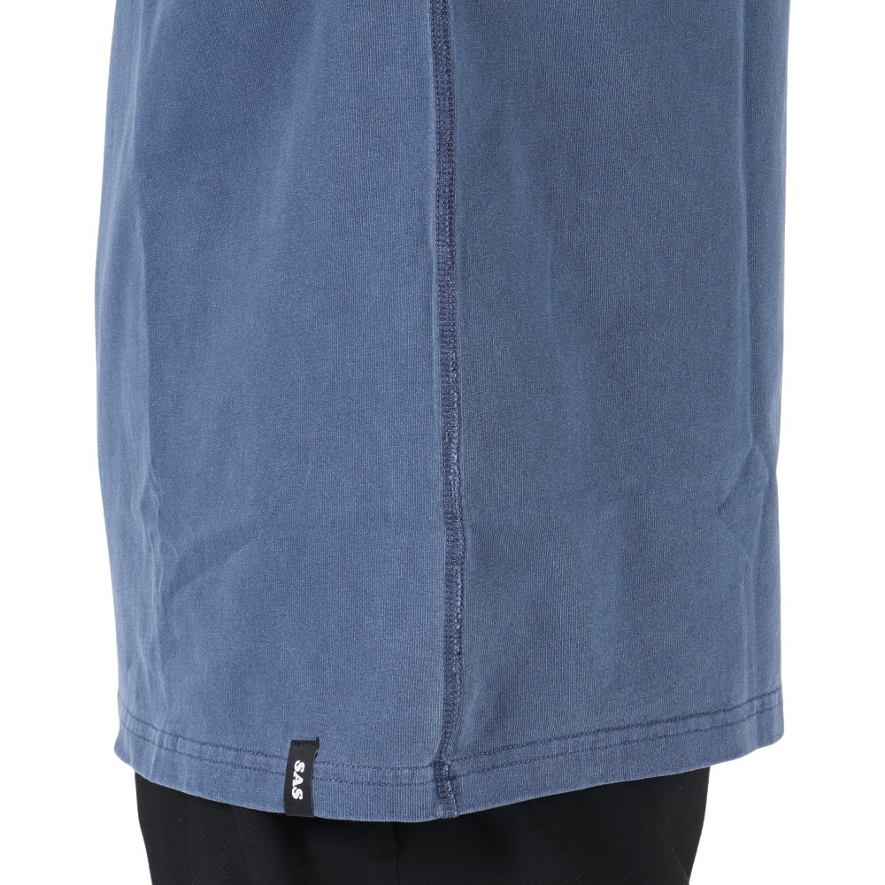エスエーエス（S.A.S）（メンズ）半袖Tシャツ メンズ フラットシーマピグメント SAS2247203-79:NAVY
