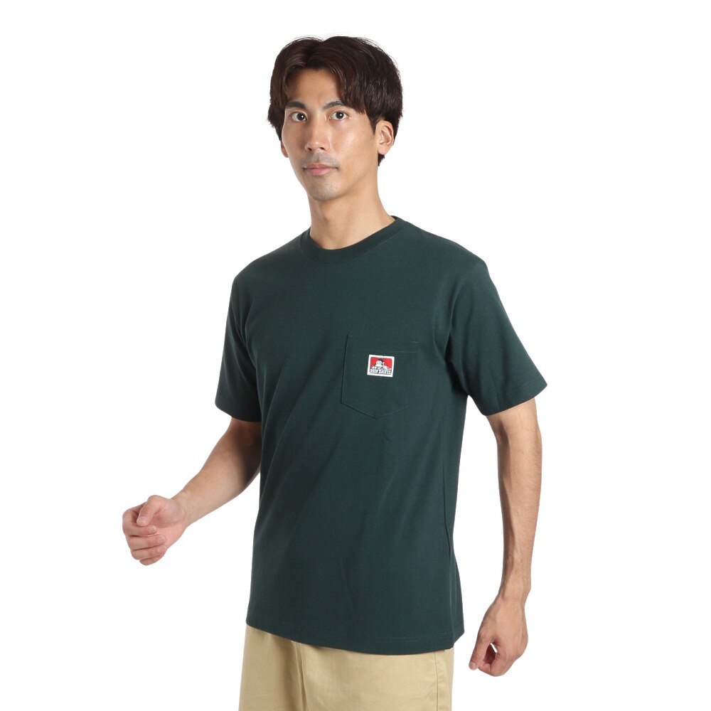 ベンデイビス（BEN DAVIS）（メンズ）半袖シャツ メンズ BENピスポケットTシャツ 23580000-GRN★★★