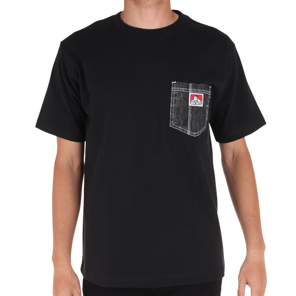 ベンデイビス（BEN DAVIS）（メンズ）半袖シャツ メンズ デニムポケットTシャツ 23580002-BLK