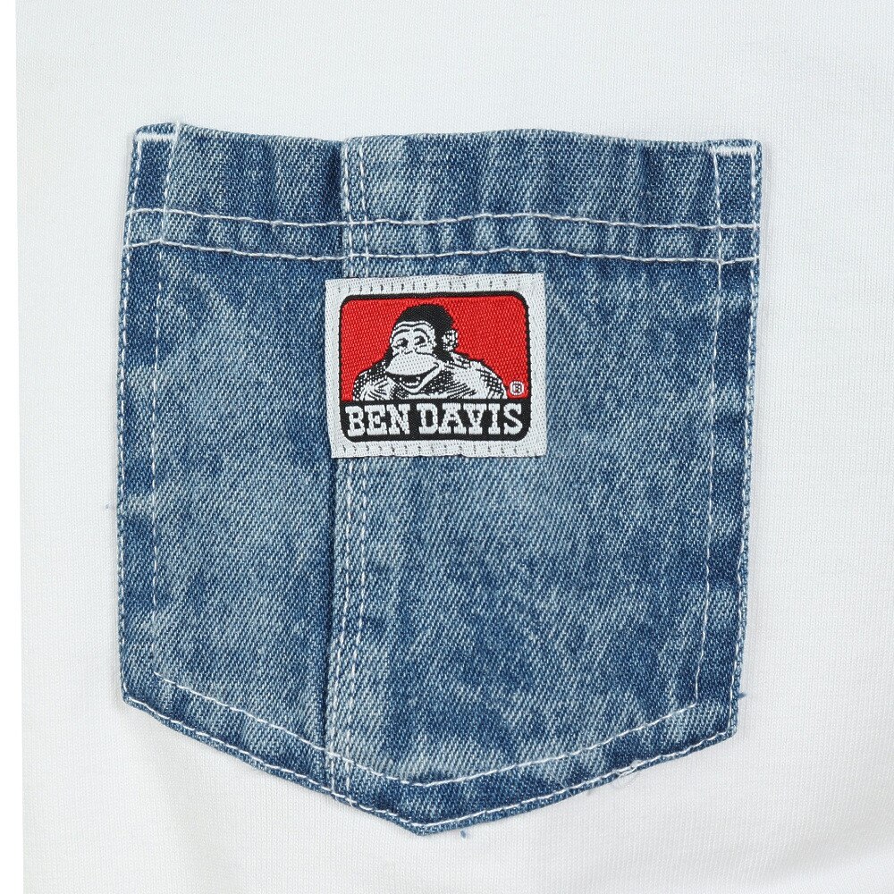 BEN DAVIS（メンズ）半袖シャツ メンズ デニムポケットTシャツ 23580002-WHT