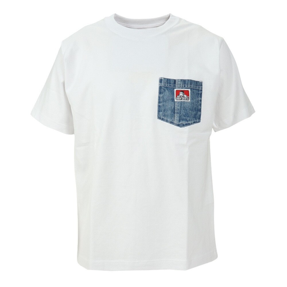 BEN DAVIS（メンズ）半袖シャツ メンズ デニムポケットTシャツ 23580002-WHT