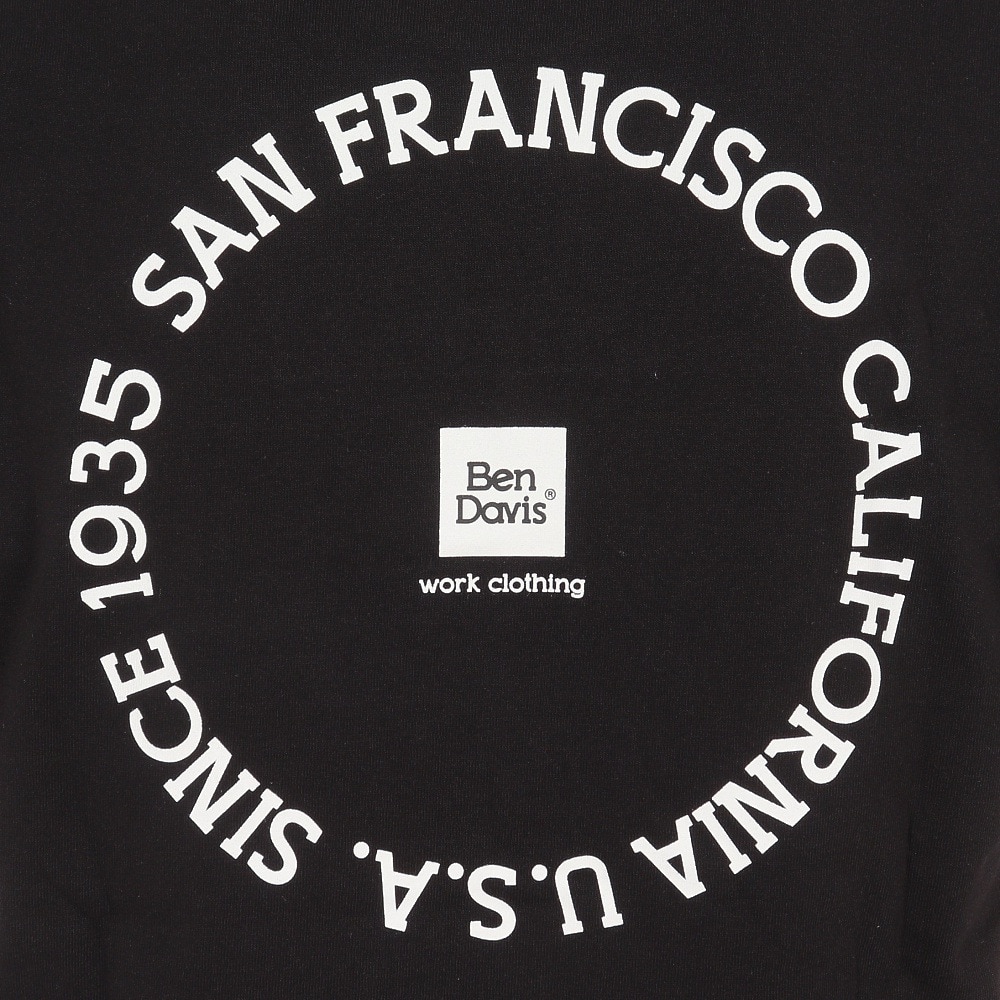 ベンデイビス（BEN DAVIS）（メンズ）半袖Tシャツ メンズ ロゴ刺繍  23580004-BLK