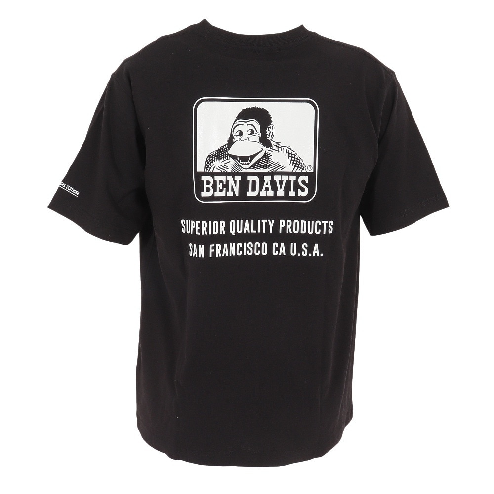 BEN DAVIS（メンズ）半袖Tシャツ メンズ アイコンバックプリント 23580005-BLK