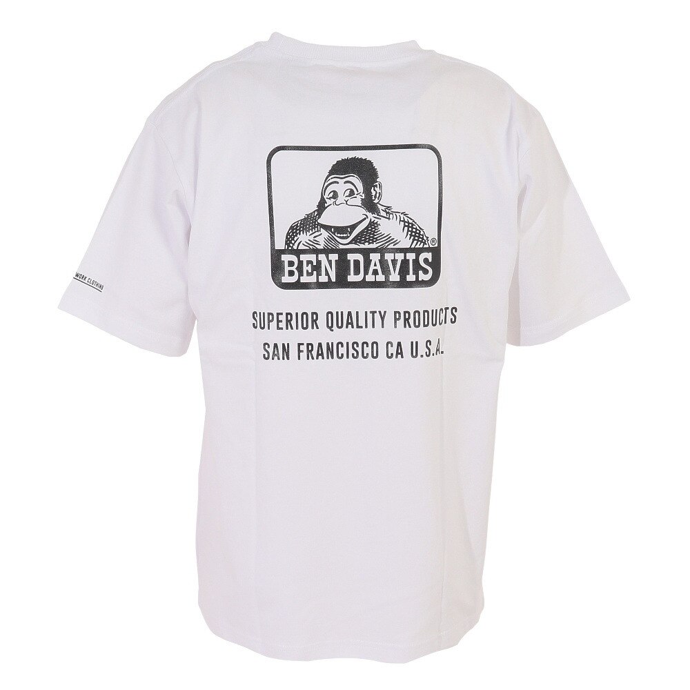 BEN DAVIS（メンズ）半袖Tシャツ メンズ アイコンバックプリント 23580005-WHT