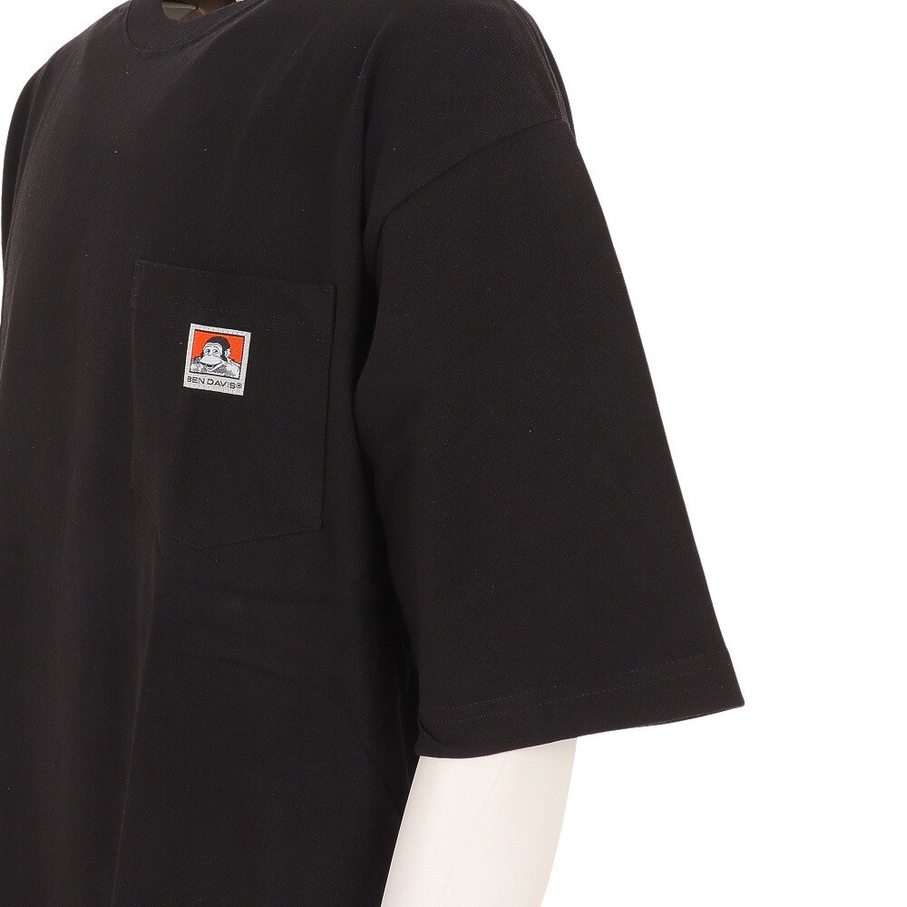 BEN DAVIS（メンズ）半袖Tシャツ メンズ ビッグシルエット ワンポイント 2580000-BLK23