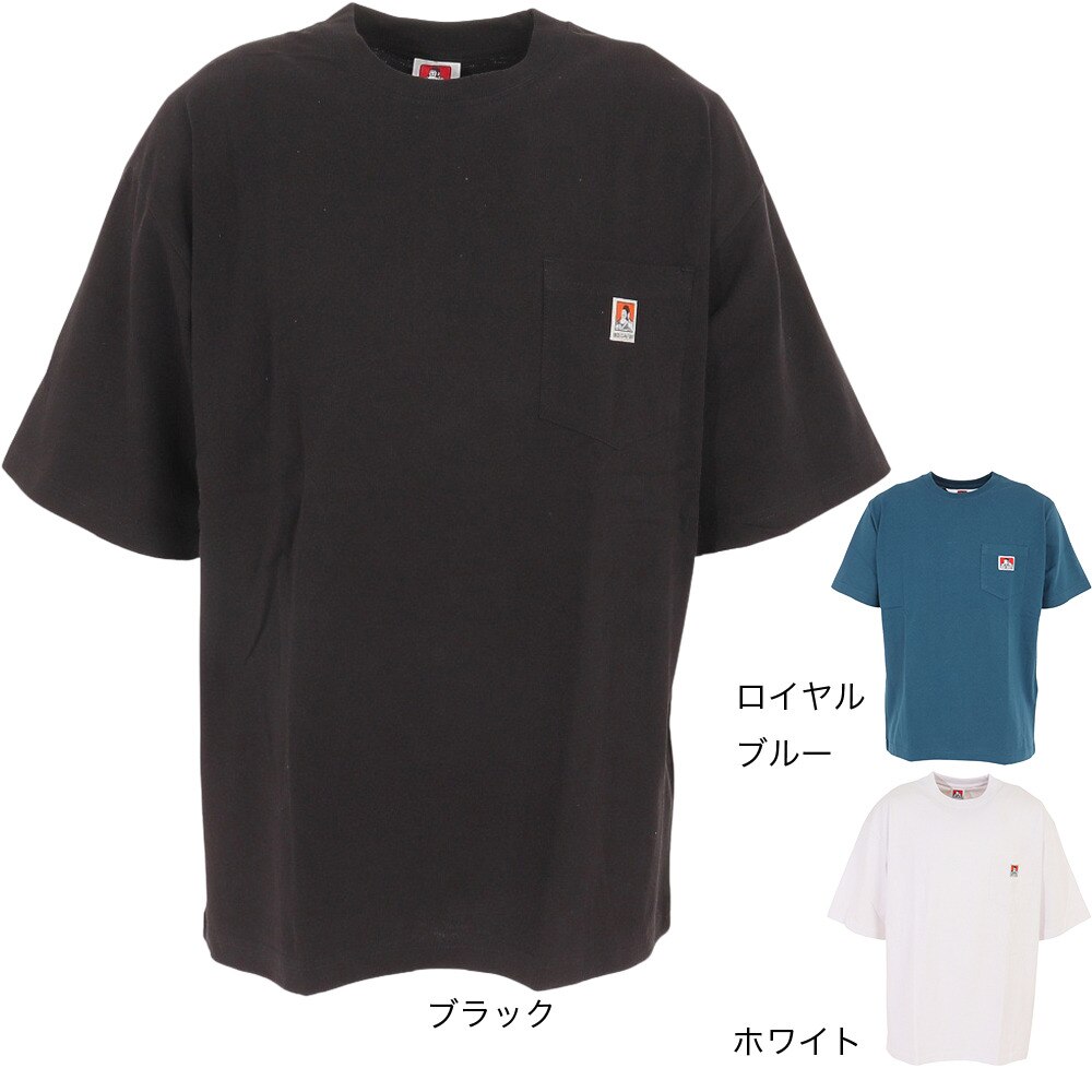 BEN DAVIS（メンズ）半袖Tシャツ メンズ ビッグシルエット ワンポイント 2580000-BLK23