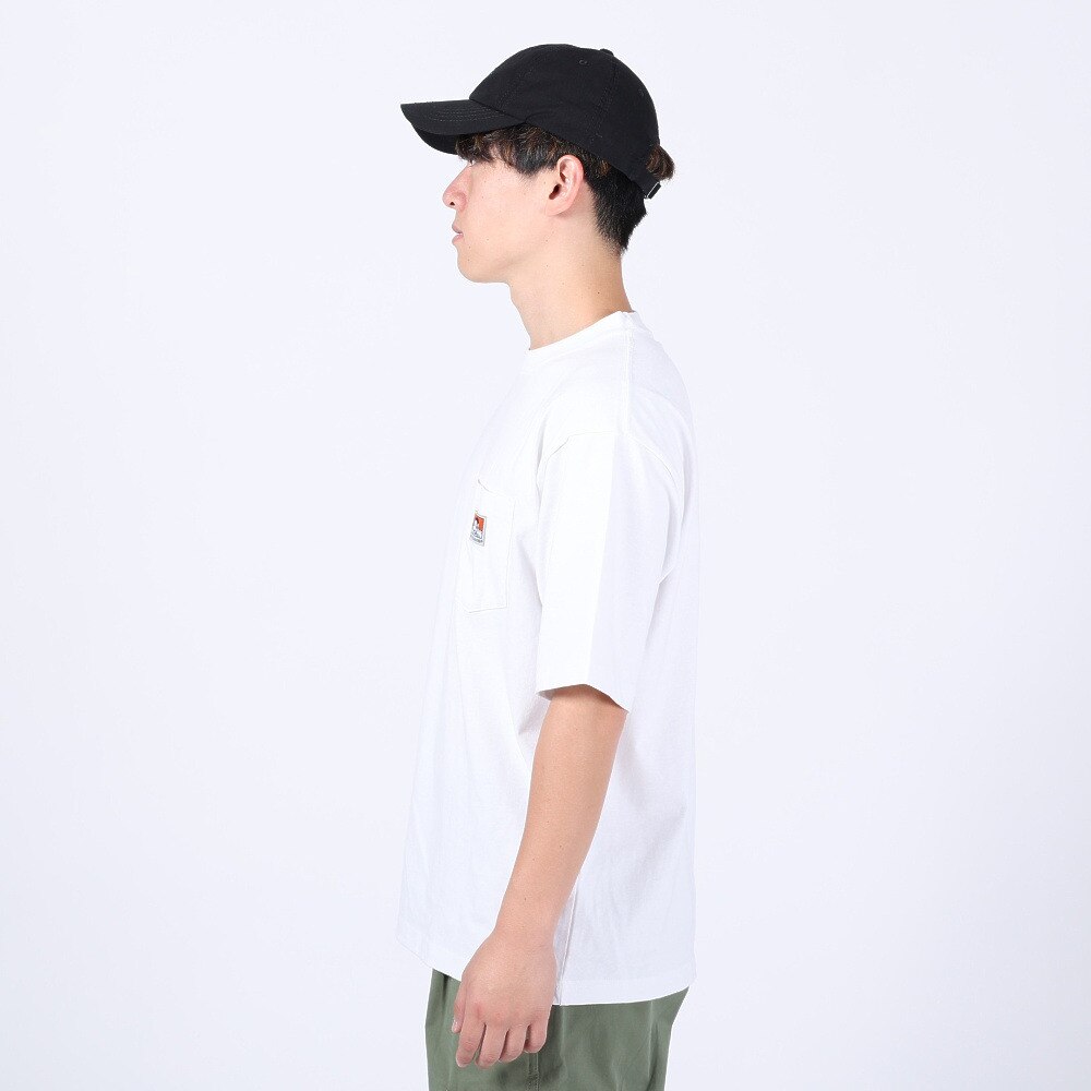 BEN DAVIS（メンズ）半袖Tシャツ メンズ ビッグシルエット ワンポイント 2580000-WHT23 ホワイト