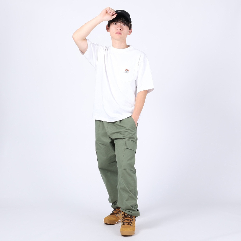 BEN DAVIS（メンズ）半袖Tシャツ メンズ ビッグシルエット ワンポイント 2580000-WHT23 ホワイト