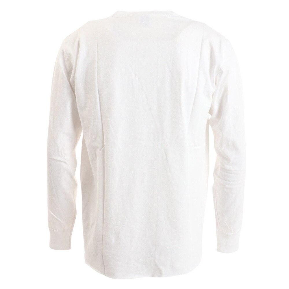 ヘルスニット（Healthknit）（メンズ）長袖Tシャツ メンズ 天竺 ヘンリーネック 906L WHT