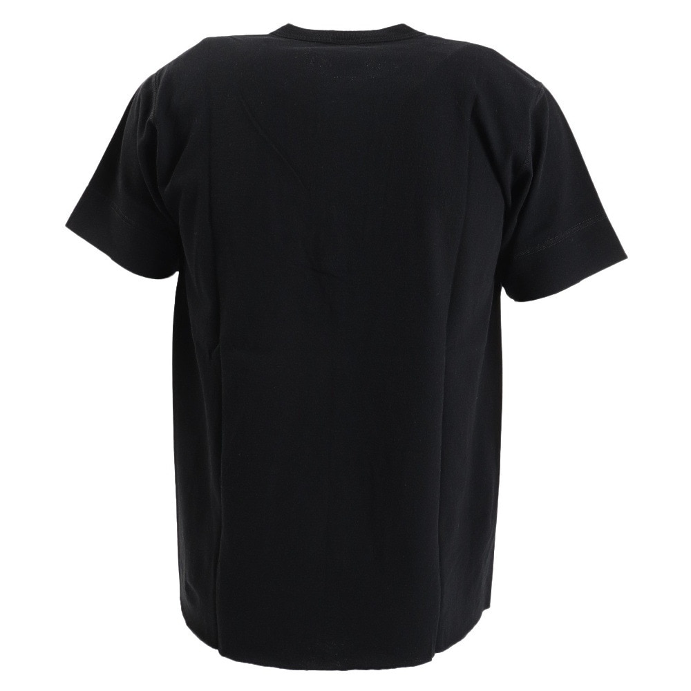 ヘルスニット（Healthknit）（メンズ）半袖Tシャツ メンズ 天竺 ヘンリーネック 906S BLK