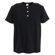 (メンズ)半袖Tシャツ メンズ 天竺 ヘンリーネック 906S BLK