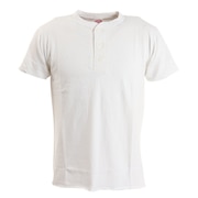 (メンズ)半袖Tシャツ メンズ 天竺 ヘンリーネック 906S WHT