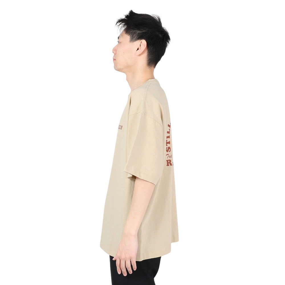 リーフ（REEF）（メンズ）半袖Tシャツ ベージュ メンズ PINEAPPLE RFTEM2305-BEG 無地 ワンポイント