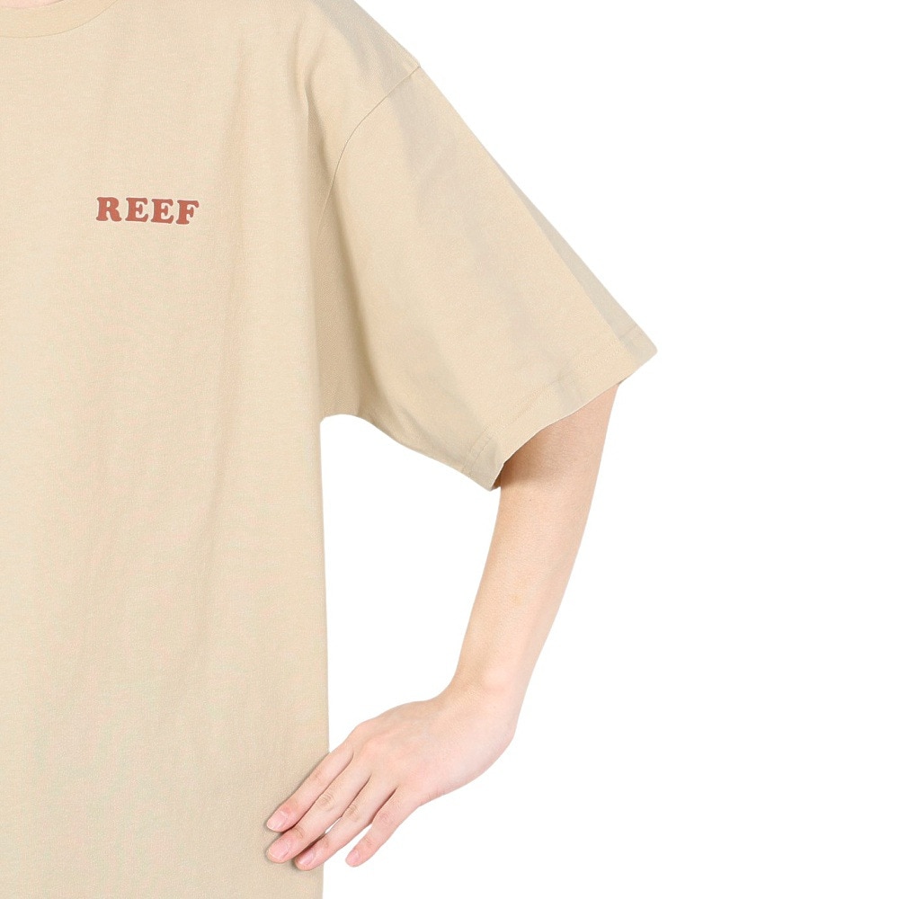 リーフ（REEF）（メンズ）半袖Tシャツ ベージュ メンズ PINEAPPLE RFTEM2305-BEG 無地 ワンポイント