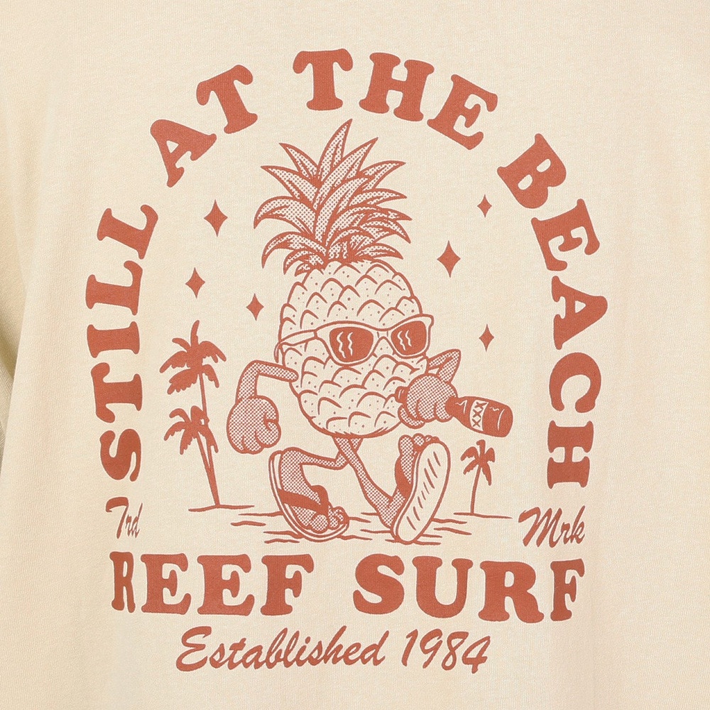リーフ（REEF）（メンズ）半袖Tシャツ ベージュ メンズ PINEAPPLE RFTEM2305-BEG 無地 ワンポイント