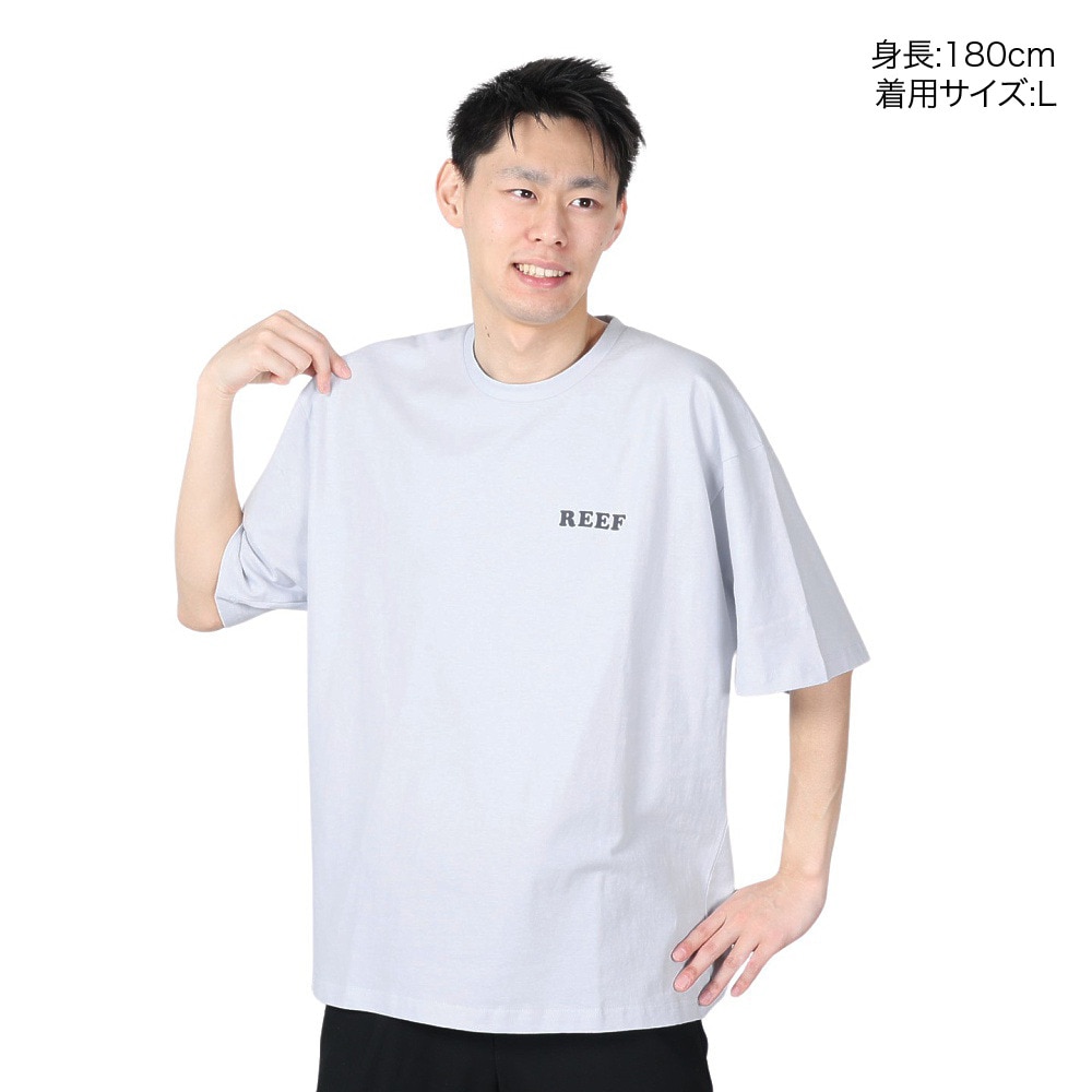 リーフ（REEF）（メンズ）半袖Tシャツ ライトブルー メンズ PINEAPPLE RFTEM2305-BLU 無地 ワンポイント