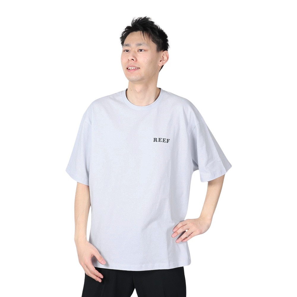 リーフ（REEF）（メンズ）半袖Tシャツ ライトブルー メンズ PINEAPPLE RFTEM2305-BLU 無地 ワンポイント