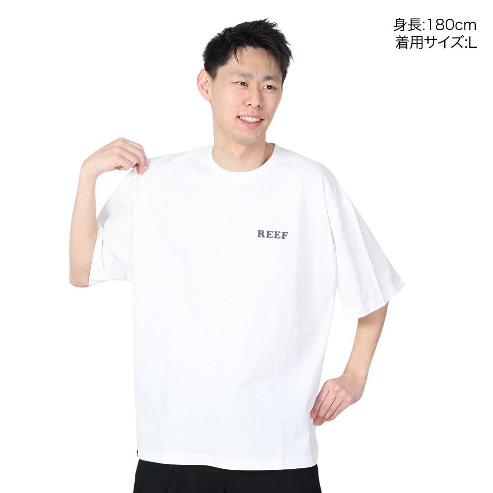 リーフ（REEF）（メンズ）半袖Tシャツ 白 ホワイト メンズ PINEAPPLE RFTEM2305-WHT 無地 ワンポイント