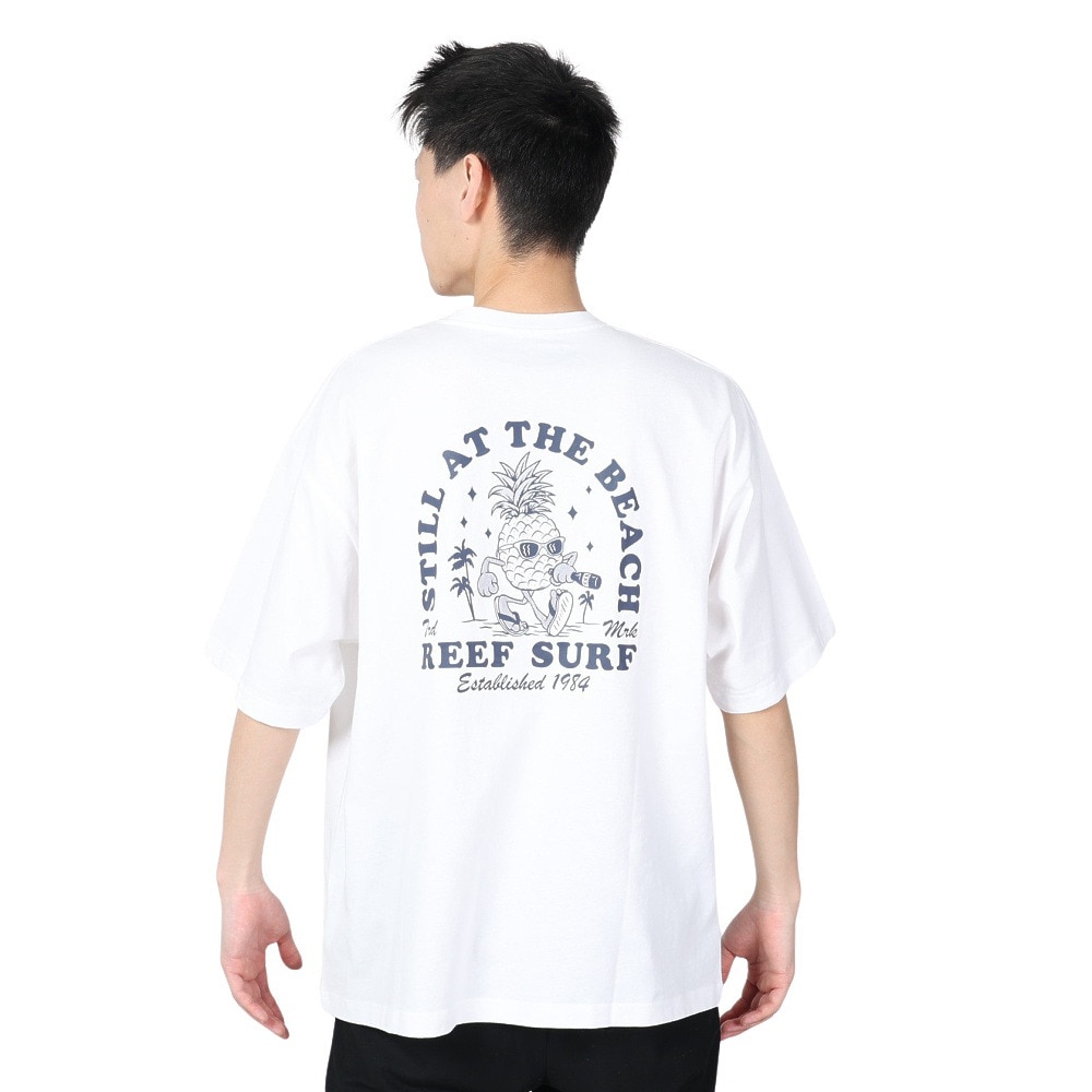 リーフ（REEF）（メンズ）半袖Tシャツ 白 ホワイト メンズ PINEAPPLE RFTEM2305-WHT 無地 ワンポイント