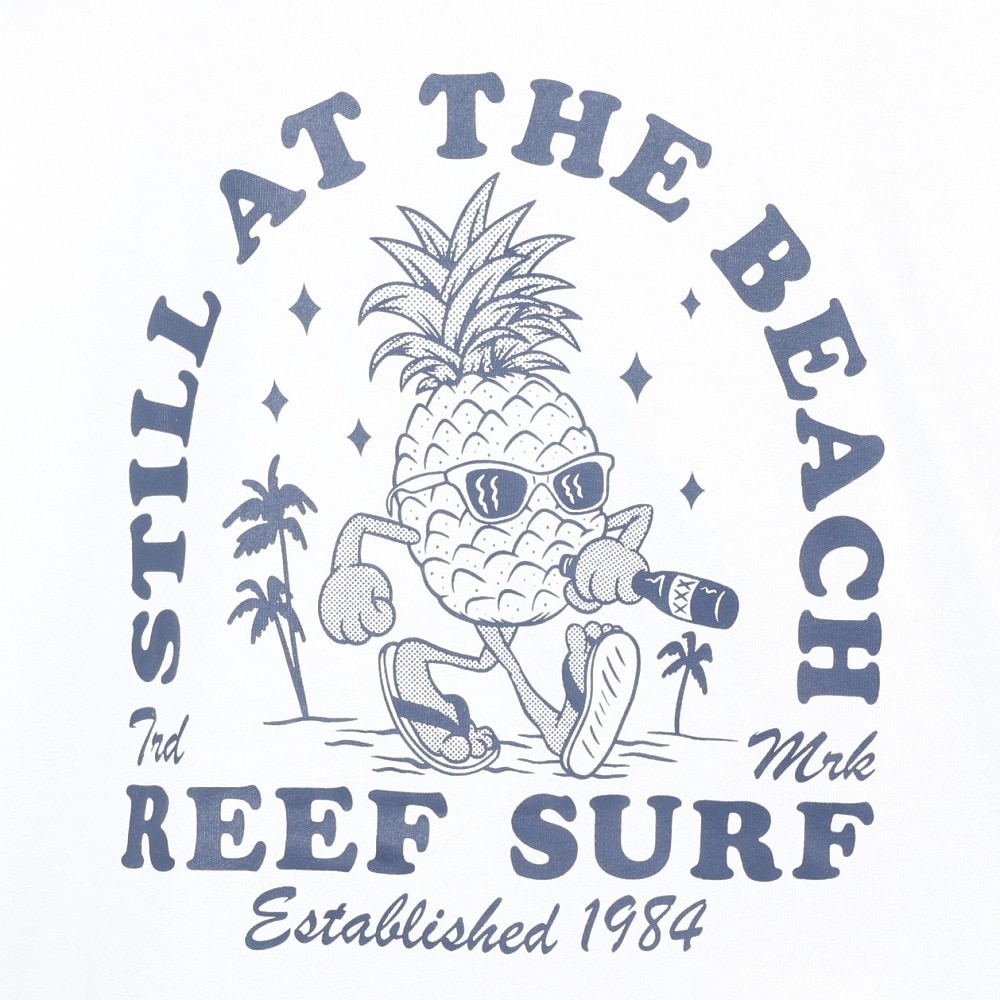 リーフ（REEF）（メンズ）半袖Tシャツ 白 ホワイト メンズ PINEAPPLE RFTEM2305-WHT 無地 ワンポイント
