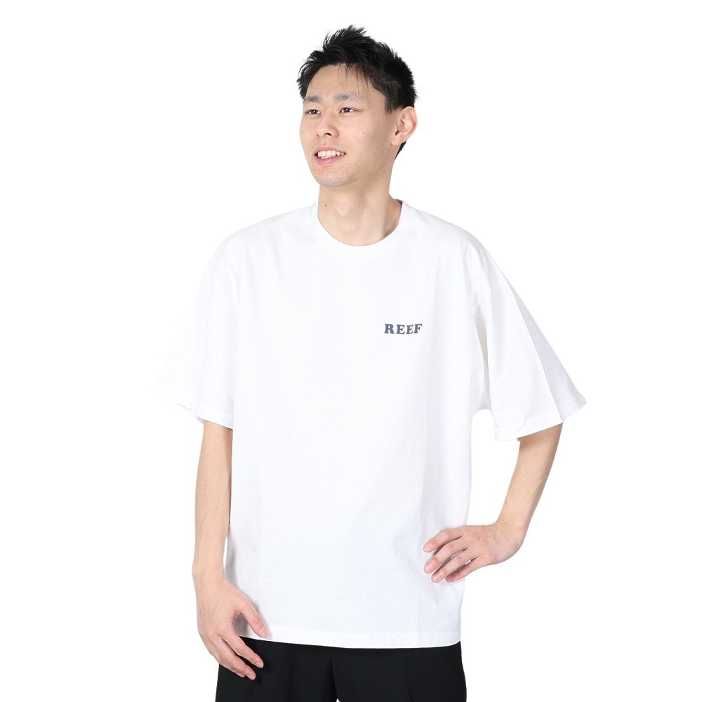 リーフ（REEF）（メンズ）半袖Tシャツ 白 ホワイト メンズ PINEAPPLE RFTEM2305-WHT 無地 ワンポイント