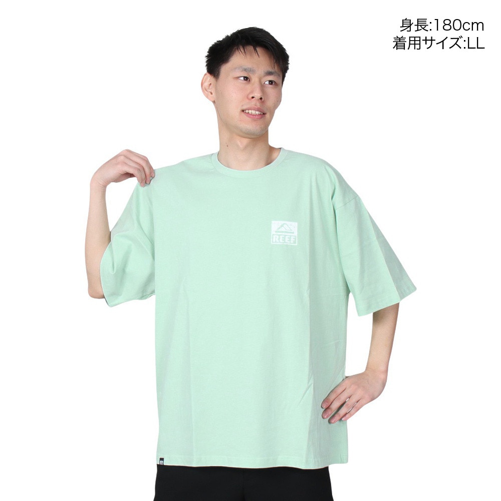 リーフ（REEF）（メンズ）半袖Tシャツ メンズ SQUARE LOGO RFTEM2306-GRN