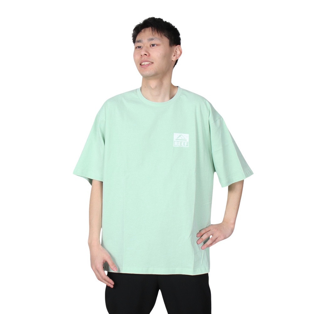 リーフ（REEF）（メンズ）半袖Tシャツ メンズ SQUARE LOGO RFTEM2306-GRN