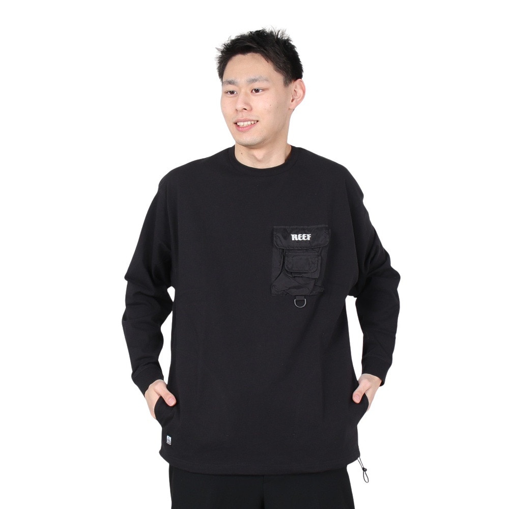 リーフ（REEF）（メンズ）長袖Tシャツ メンズ ポケット ロングスリーブ RFTEM2310-BLK