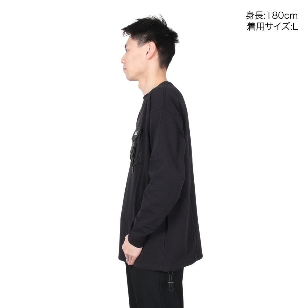 リーフ（REEF）（メンズ）長袖Tシャツ メンズ ポケット ロングスリーブ RFTEM2310-BLK