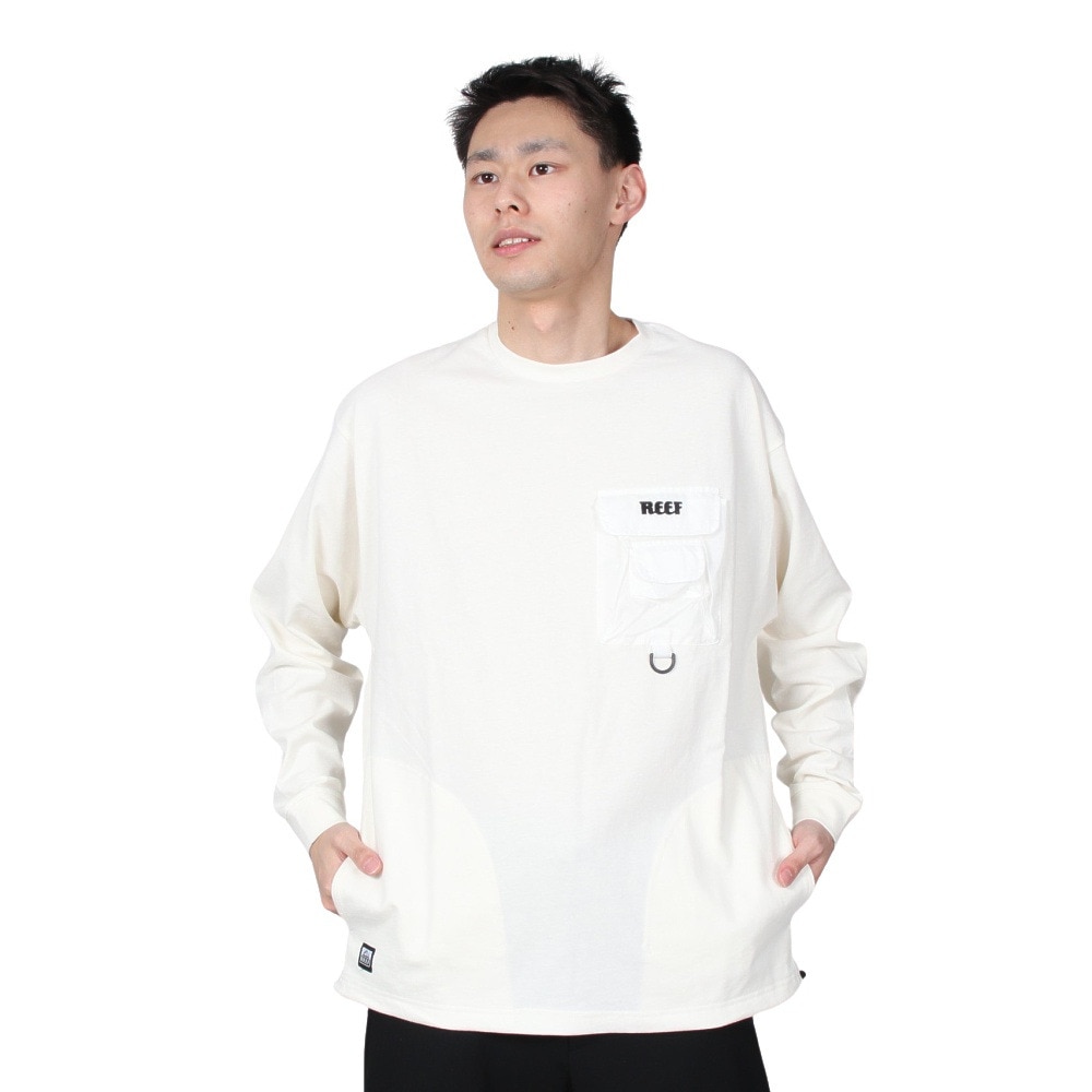 リーフ（REEF）（メンズ）長袖Tシャツ メンズ ポケット ロングスリーブ RFTEM2310-O.WHT