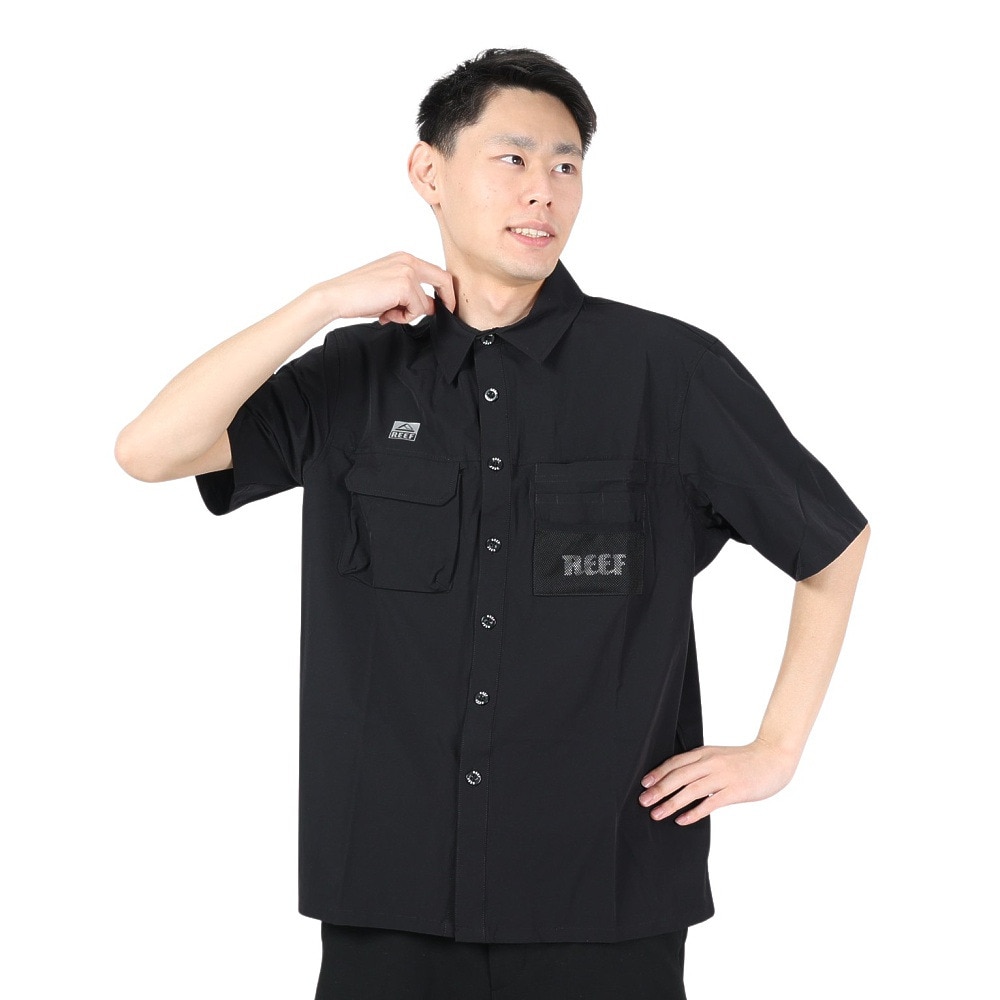 リーフ（REEF）（メンズ）半袖シャツ メンズ ポケット BAJA COLAR RFWSM2301-BLK