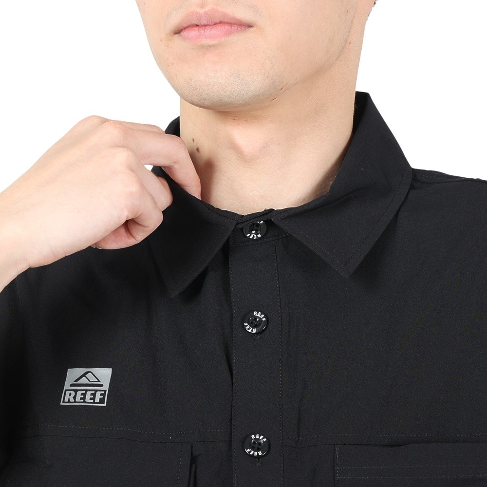 リーフ（REEF）（メンズ）半袖シャツ メンズ ポケット BAJA COLAR RFWSM2301-BLK