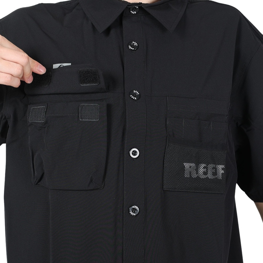 リーフ（REEF）（メンズ）半袖シャツ メンズ ポケット BAJA COLAR RFWSM2301-BLK