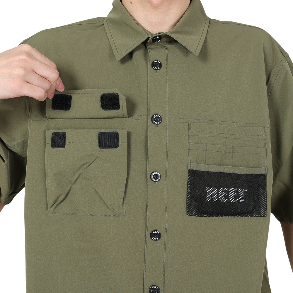 リーフ（REEF）（メンズ）半袖シャツ メンズ BAJA COLAR RFWSM2301-OLV
